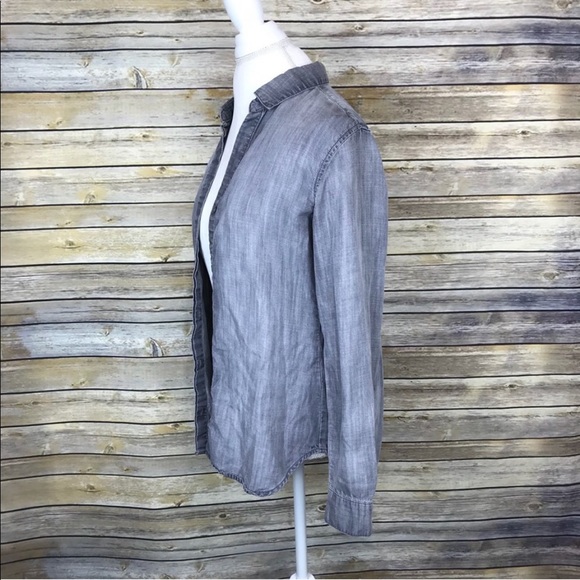 Anthro Cloth & Stone Greyscale Button Top Small - Picture 7 of 8